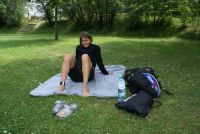 Noch ein bisserl relaxen vorm Start...