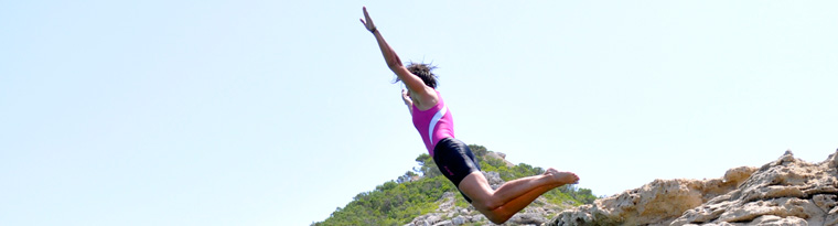 Zum Abschluss des Schwimmtrainings gibt´s noch ein bisserl "Sprungtraining"... JUST FOR FUN!