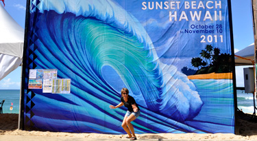 Surf-Contest Triple Crown am Sunset Beach am North Shore auf O'ahu - Wir sind live dabei, wenn auch nur als Zuseher! ;)
